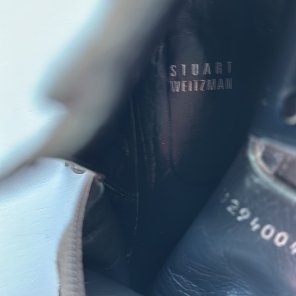 Stuart Weitzman Women's Go West‎ Londra Gray Suede Studded Boots Size 10 - Picture 6 of 7